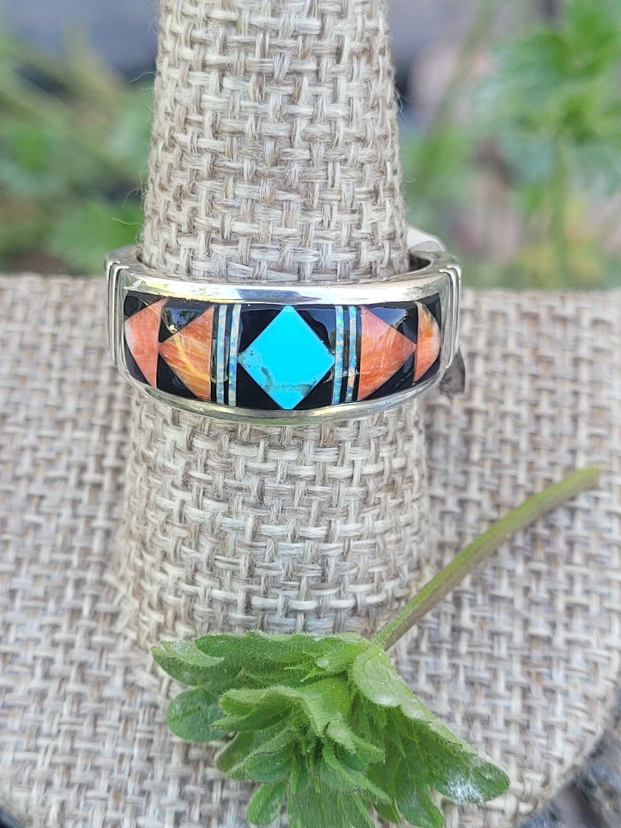 Multi stone inlay 10 1/2 – Little Feather Jewelry