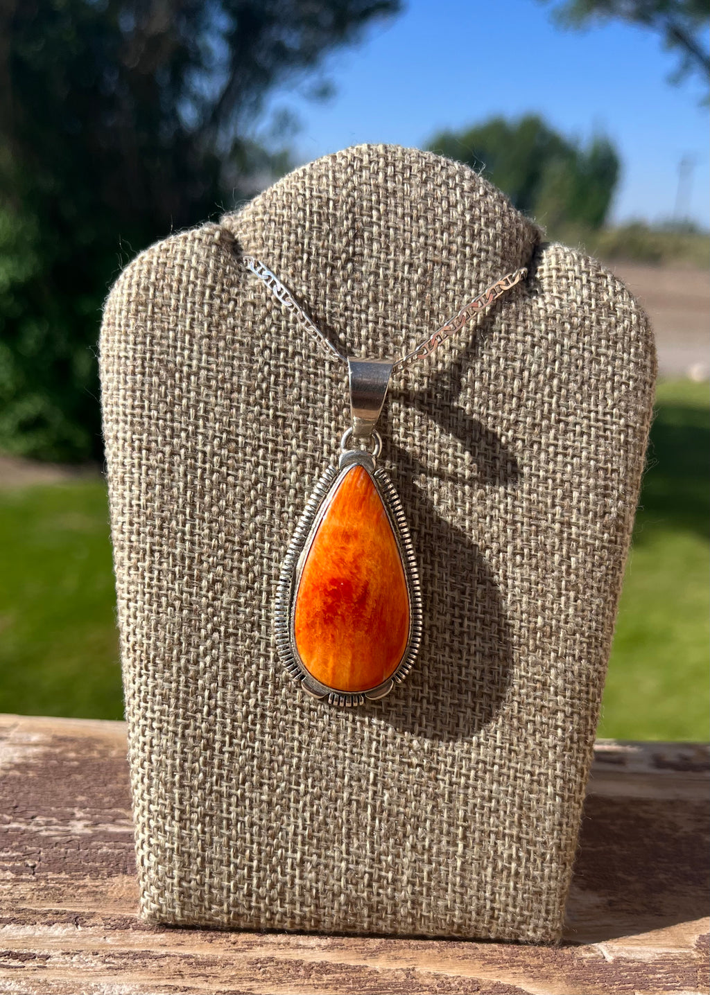 Orange Spiny Oyster Pendant