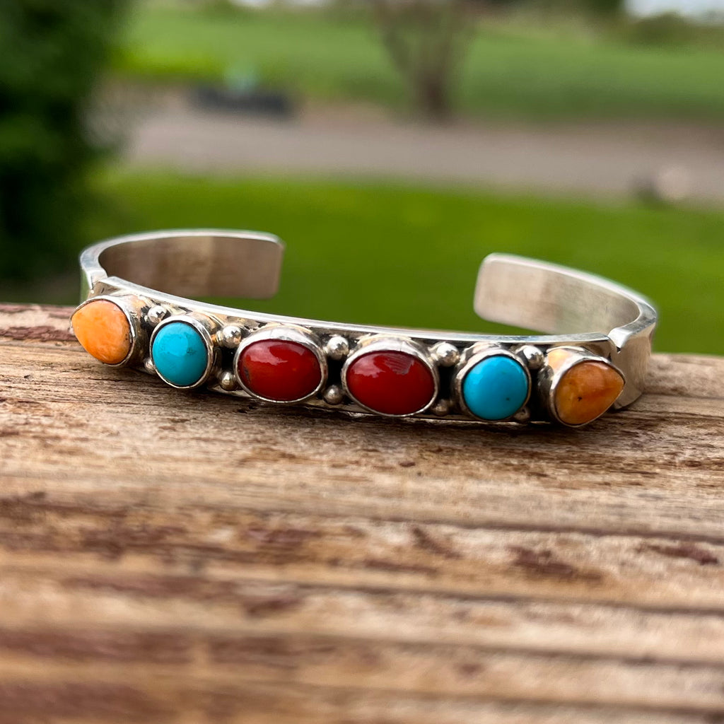 Red Coral Multi Stone Bracelet